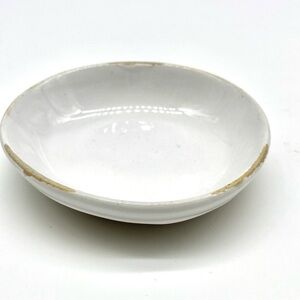 New 3.5 oz Round Artefact Ramekin White Speckled Ceramic Mini Sauce Jewelry Bowl